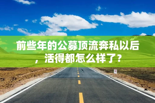 前些年的公募顶流奔私以后，活得都怎么样了？