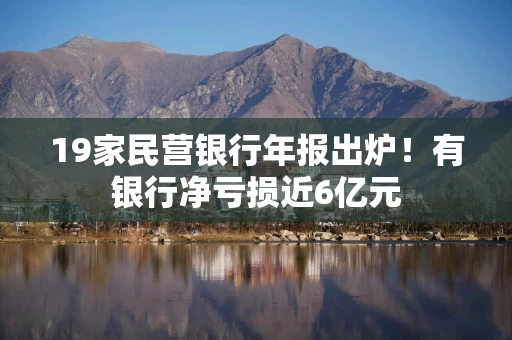 19家民营银行年报出炉！有银行净亏损近6亿元