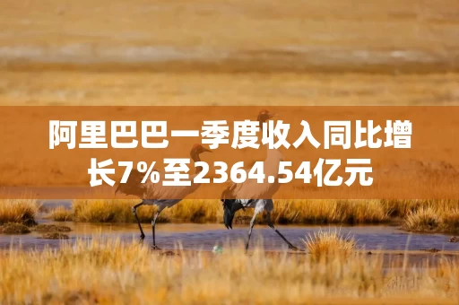 阿里巴巴一季度收入同比增长7%至2364.54亿元
