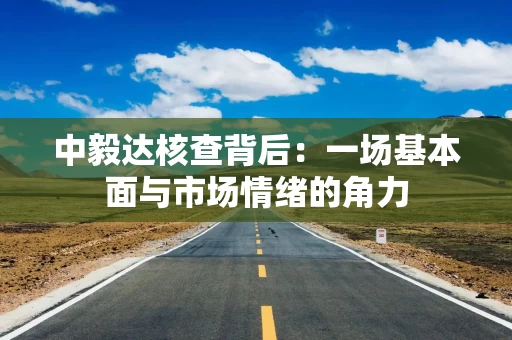 中毅达核查背后：一场基本面与市场情绪的角力