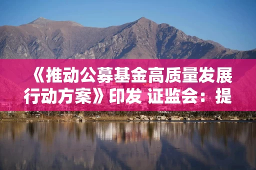《推动公募基金高质量发展行动方案》印发 证监会：提升投资者回报 更大力度“引长钱”