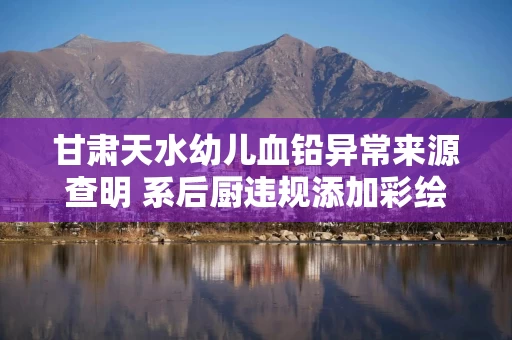 甘肃天水幼儿血铅异常来源查明 系后厨违规添加彩绘颜料制作食品