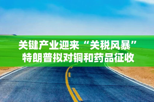 关键产业迎来“关税风暴” 特朗普拟对铜和药品征收重税