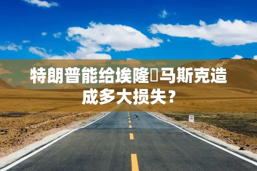 特朗普能给埃隆・马斯克造成多大损失？