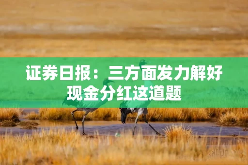 证券日报：三方面发力解好现金分红这道题
