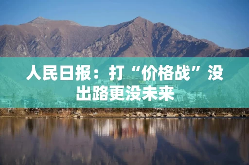 人民日报：打“价格战”没出路更没未来