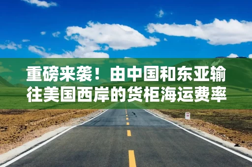 重磅来袭！由中国和东亚输往美国西岸的货柜海运费率跳涨94%！
