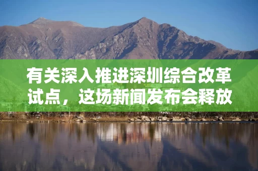 有关深入推进深圳综合改革试点，这场新闻发布会释放哪些利好？