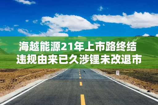 海越能源21年上市路终结 违规由来已久涉锂未改退市命运