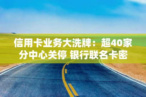 信用卡业务大洗牌：超40家分中心关停 银行联名卡密集停发