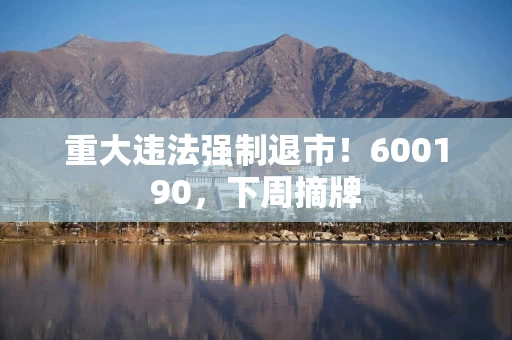重大违法强制退市！600190，下周摘牌