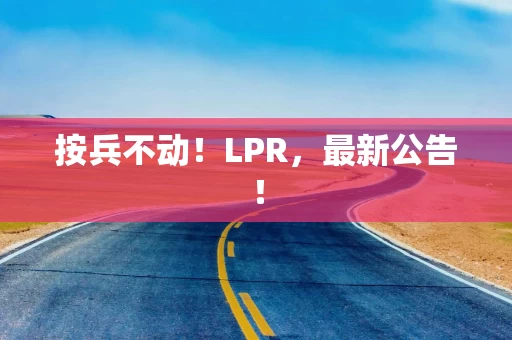 按兵不动！LPR，最新公告！