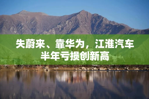 失蔚来、靠华为，江淮汽车半年亏损创新高