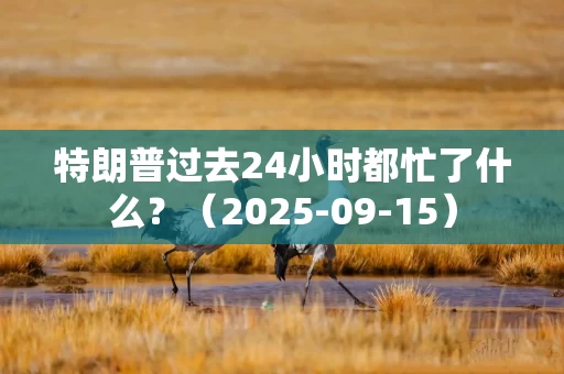 特朗普过去24小时都忙了什么？（2025-09-15）