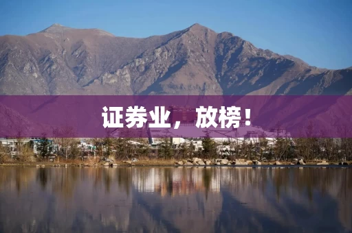 证券业，放榜！
