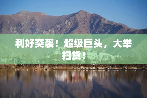 利好突袭！超级巨头，大举扫货！
