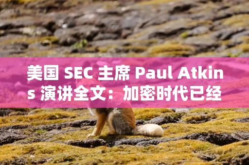 美国 SEC 主席 Paul Atkins 演讲全文：加密时代已经到来，将为创业者彻底松绑