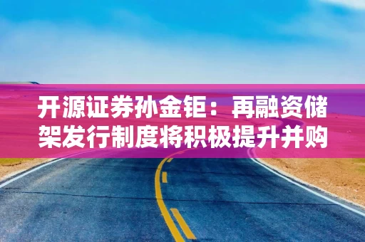 开源证券孙金钜:再融资储架发行制度将积极提升并购重组市场运行效率 开源证券孙金钜:再融资储架发行制度将积极提升并购重组市场运行效率