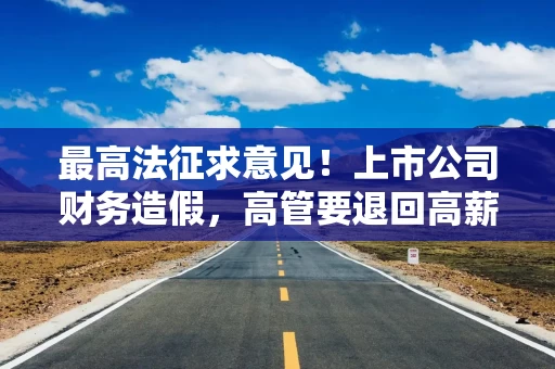 最高法征求意见！上市公司财务造假，高管要退回高薪酬