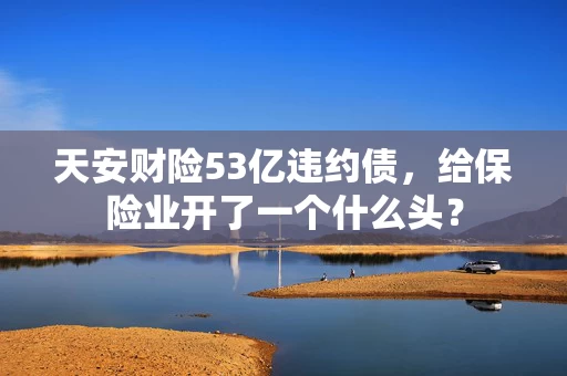 天安财险53亿违约债，给保险业开了一个什么头？