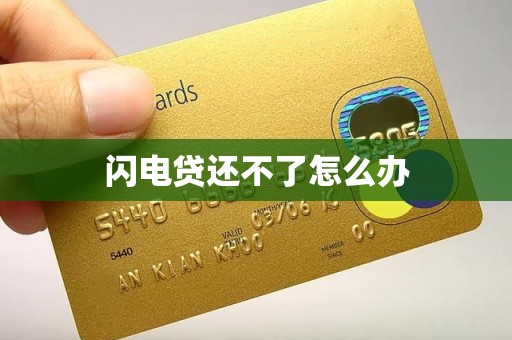 闪电贷还不了怎么办 闪电贷还不了怎么办