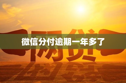 微信分付逾期一年多了 微信分付逾期一年多了