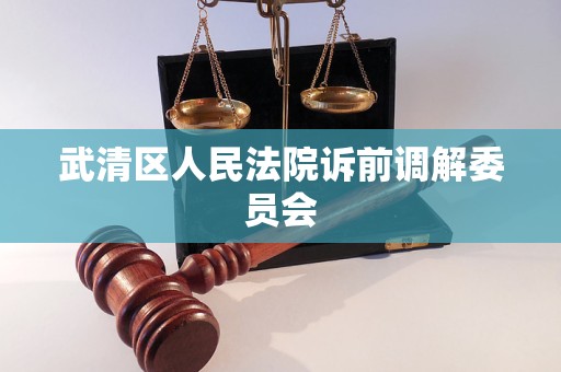 武清区人民法院诉前调解委员会 武清区人民法院诉前调解委员会
