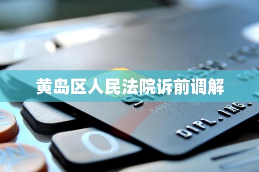 黄岛区人民法院诉前调解