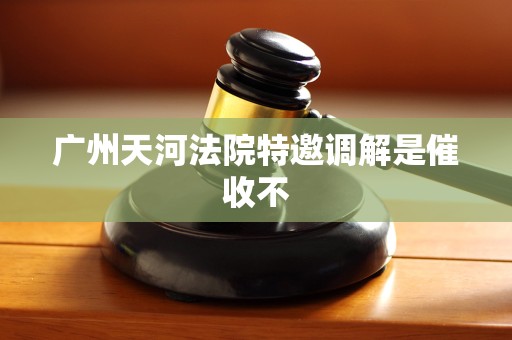 广州天河法院特邀调解是催收不 广州天河法院特邀调解是催收不
