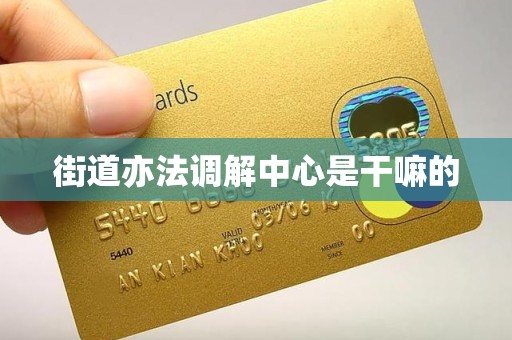 街道亦法调解中心是干嘛的 街道亦法调解中心是干嘛的