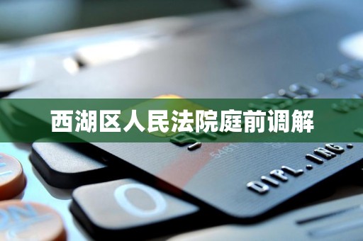 西湖区人民法院庭前调解