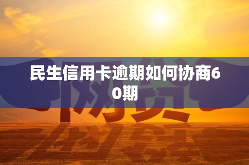 民生信用卡逾期如何协商60期