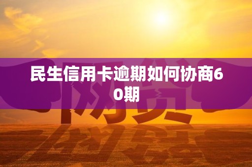 民生信用卡逾期如何协商60期