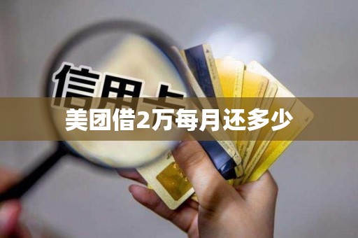 美团借2万每月还多少 美团借2万每月还多少