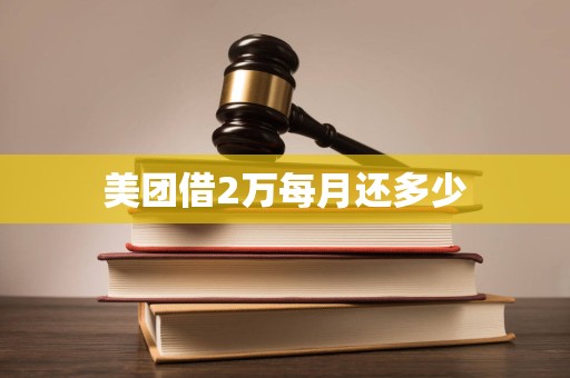 美团借2万每月还多少 美团借2万每月还多少