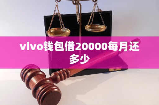 vivo钱包借20000每月还多少