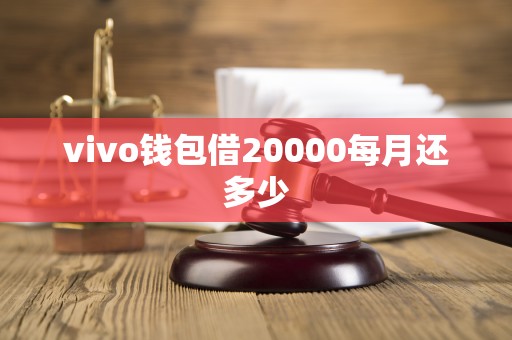vivo钱包借20000每月还多少