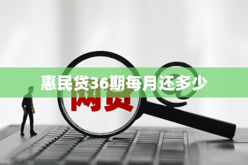 惠民贷36期每月还多少