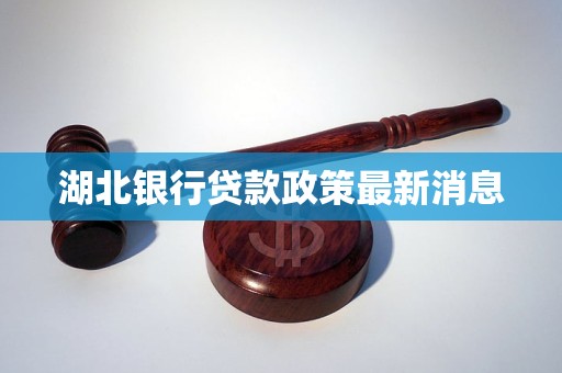 湖北银行贷款政策最新消息 湖北银行贷款政策最新消息