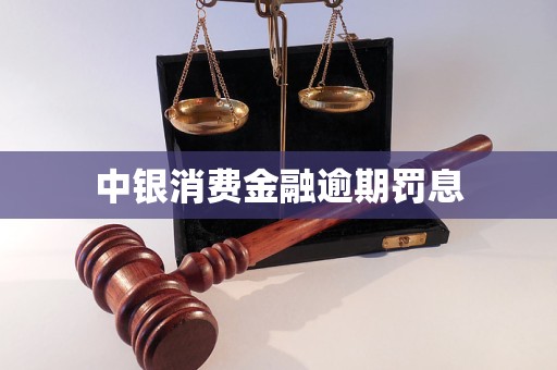 中银消费金融逾期罚息 中银消费金融逾期罚息