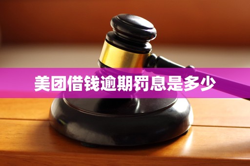 美团借钱逾期罚息是多少