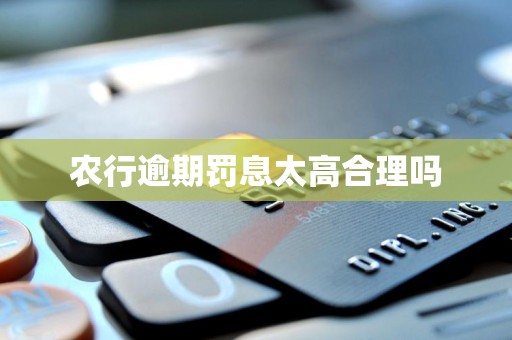 农行逾期罚息太高合理吗