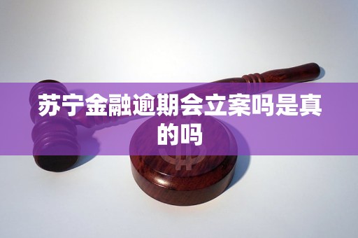 苏宁金融逾期会立案吗是真的吗
