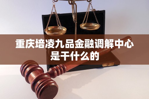 重庆培凌九品金融调解中心是干什么的 重庆培凌九品金融调解中心是干什么的
