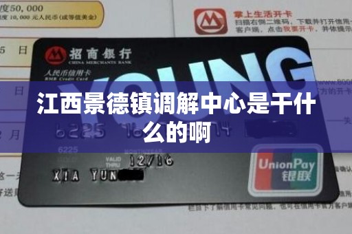 江西景德镇调解中心是干什么的啊