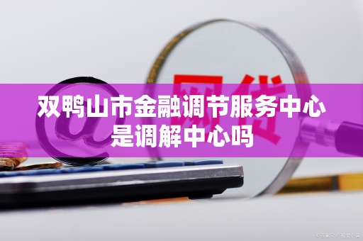 双鸭山市金融调节服务中心是调解中心吗