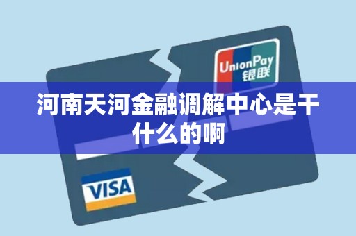 河南天河金融调解中心是干什么的啊