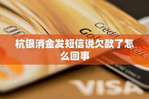 杭银消金发短信说欠款了怎么回事