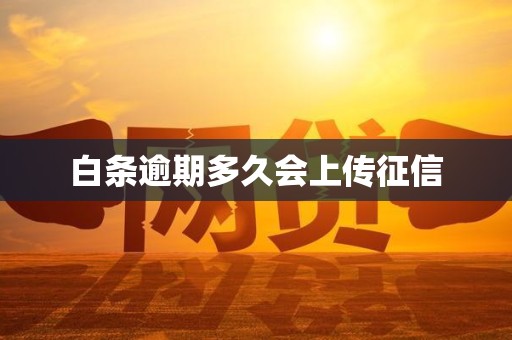 白条逾期多久会上传征信