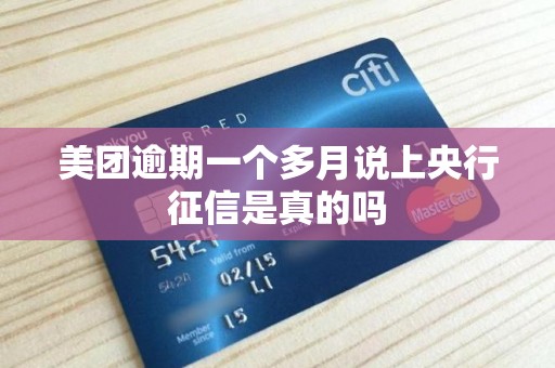 美团逾期一个多月说上央行征信是真的吗